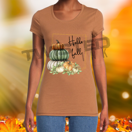 Hello Fall Cap Sleeve T-Shirt